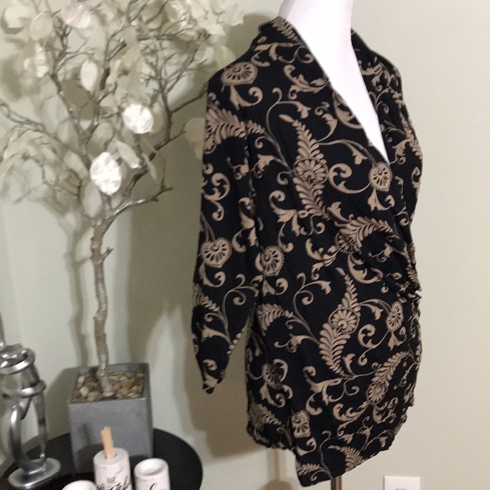 KAREN KANE FRONT WRAP TOP - Picture 3 of 5